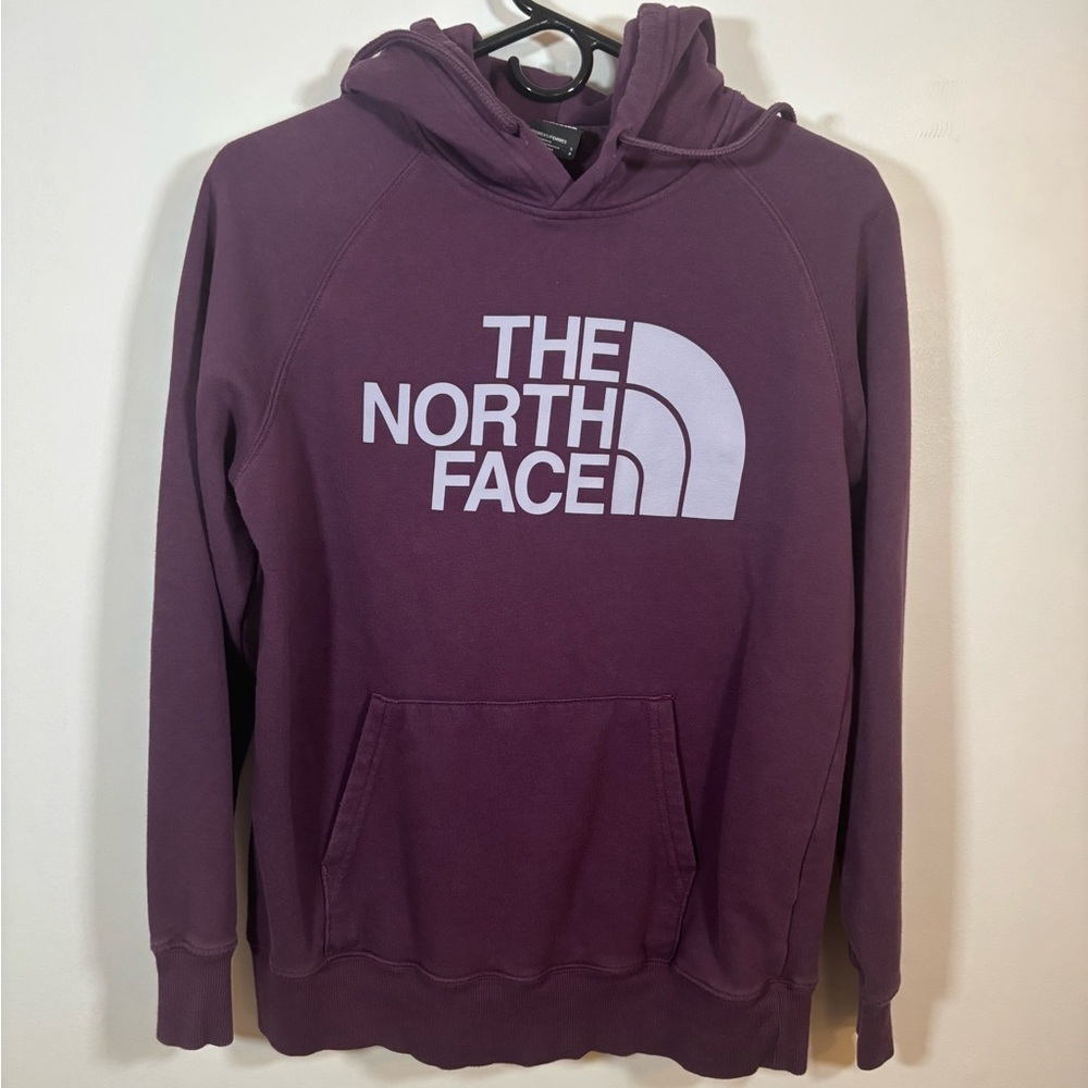 The North Face Women’s Hoodie Small Purple Logo Pullover Sweatshirt